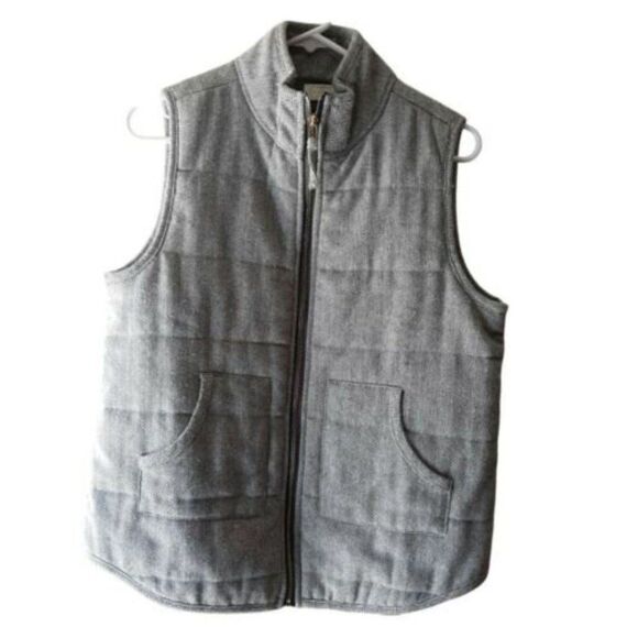 Mudpie Womens Size Medium Brodie Herringbone Vest Gray - Picture 1 of 10